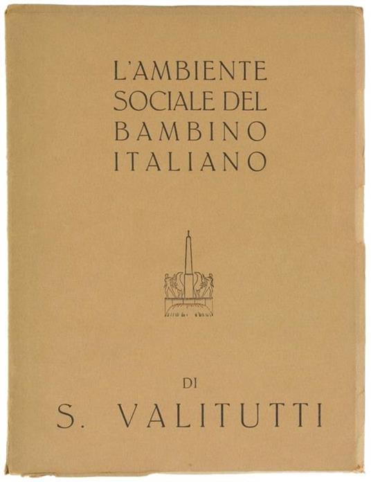L' Ambiente Sociale del Bambino Italiano - Salvatore Valitutti - copertina