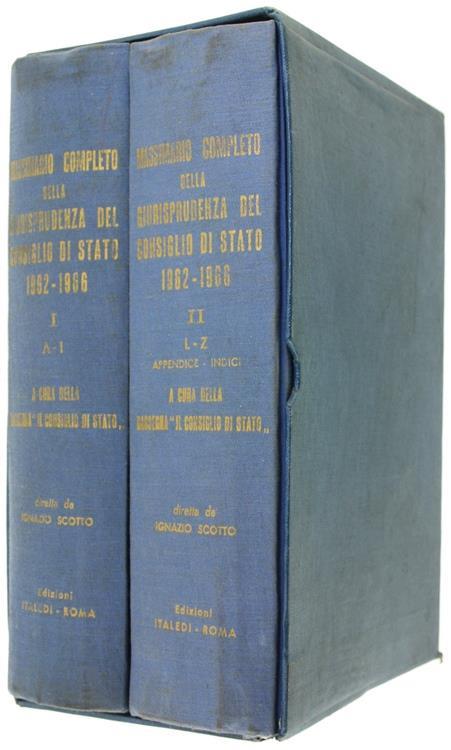 Massimario Completo della Giurisprudenza del Consiglio di Stato 1962-1966. A Cura della Rassegna "Il Consiglio di Stato" - 2