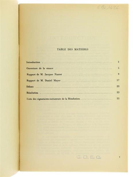 Conference sur la Situation des Juifs en Union Sovietique. (3E Session, Paris, 1Er mai 1969 - 2