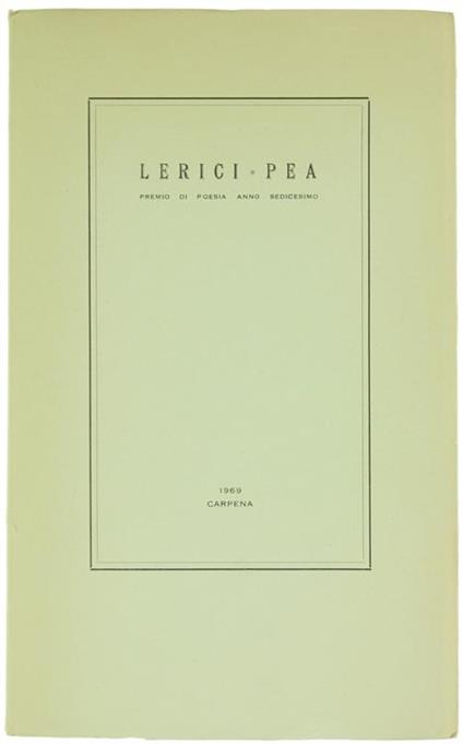 Lerici. Pea. Premio di Poesia Anno Sedicesimo - copertina