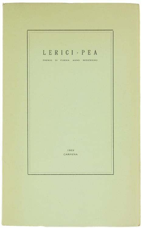 Lerici. Pea. Premio di Poesia Anno Sedicesimo - copertina