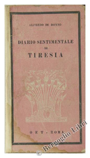 Diario Sentimentale di Tiresia - Alfredo De Donno - copertina