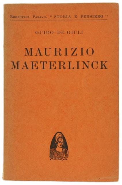 Maurizio Maeterlinck - Guido De Giuli - copertina