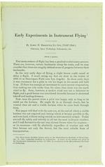 Early Experiments in Instrument Flying
