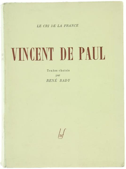 Vincent de Paul. Textes Choisis - copertina