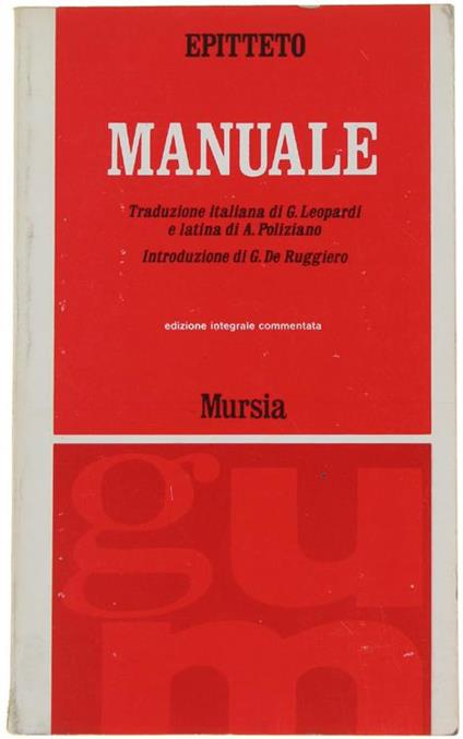 Epitteto: Manuale – Ugo Mursia Editore