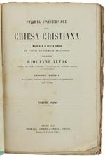 Storia Universale Della Chiesa Cristiana. Volume Primo (Di 5)