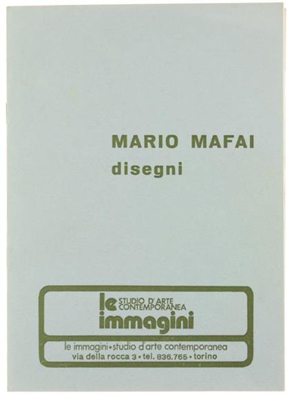 Mario Mafai. Disegni - Laura Riccio Ferrero - copertina