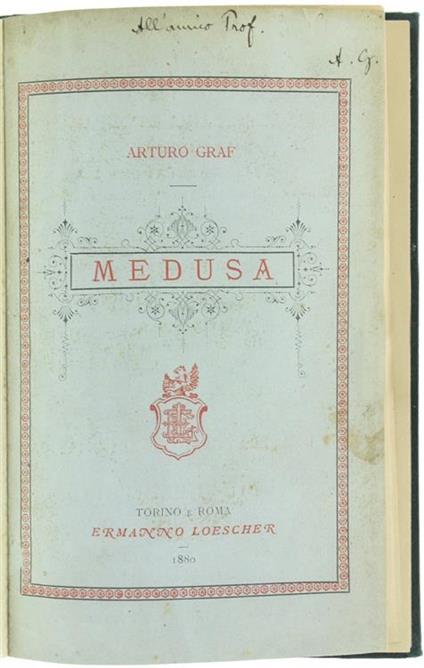 Medusa. Copia autografata - Arturo Graf - copertina