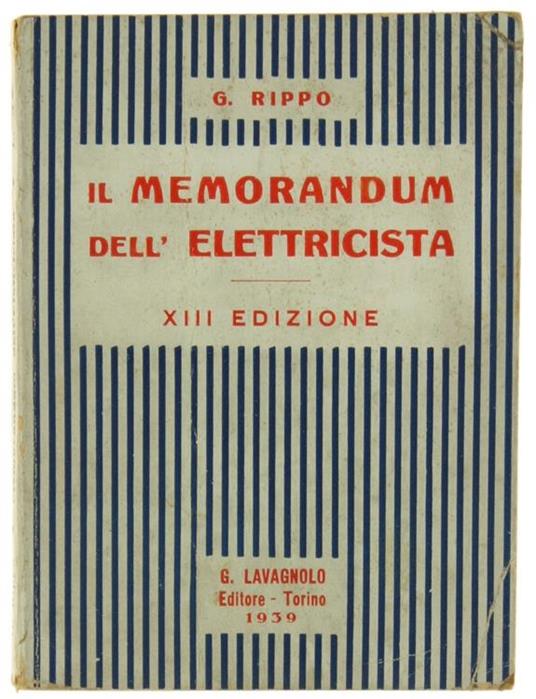 Il Memorandum Dell'Elettricista - Giosuè Rippo - copertina
