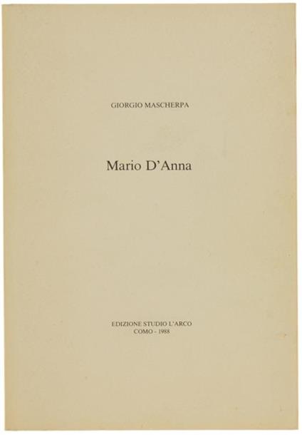 Mario D'Anna - Giorgio Mascherpa - copertina