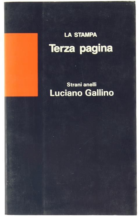 Strani anelli. La società dei moderni - Luciano Gallino - copertina