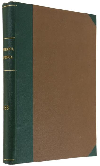 Bibliografia Ortopedica. Anno Xvi. 1933. Annata Completa - copertina