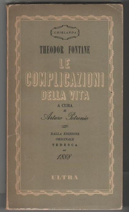 Le complicazioni della vita - Theodor Fontane - copertina