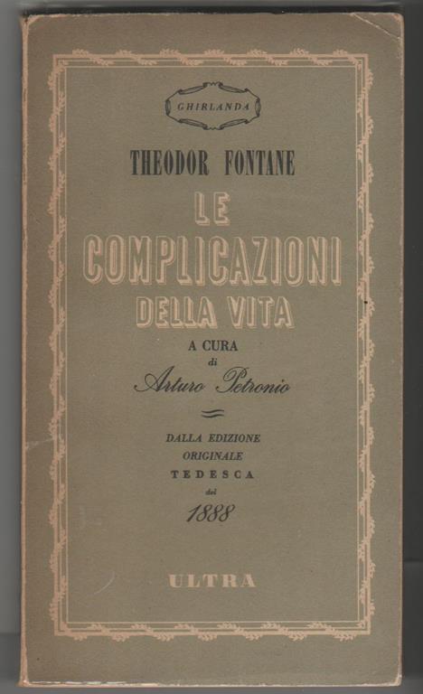 Le complicazioni della vita - Theodor Fontane - copertina