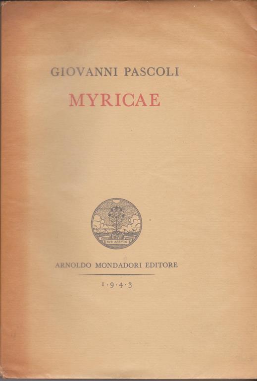 Myricae - Giovanni Pascoli - copertina