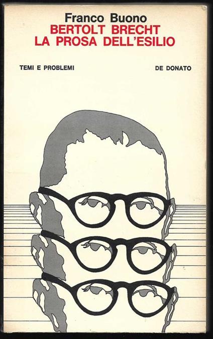 Bertolt Brecht La prosa dell'esilio - Franco Buono - copertina