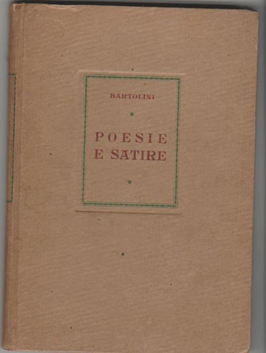 Poesie e satire - Luigi Bartolini - copertina