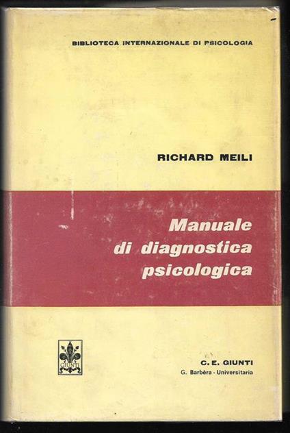 Manuale di diagnostica psicologica - Richard Meili - copertina