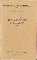 Strutture delle monografie di Sallustio e di Tacito