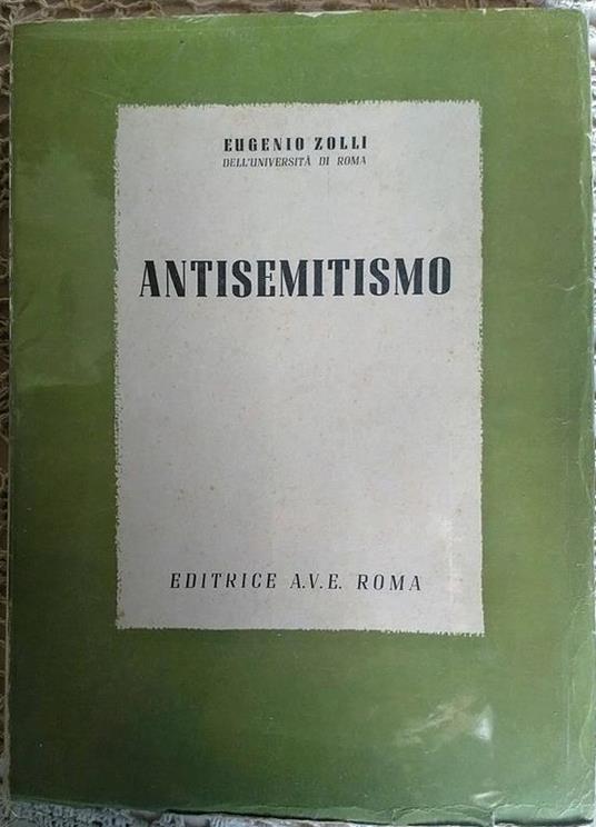 Antisemitismo - Eugenio Zolli - copertina