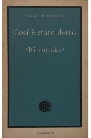 Così è stato detto (Iti vuttaka) Canone buddhistico - copertina