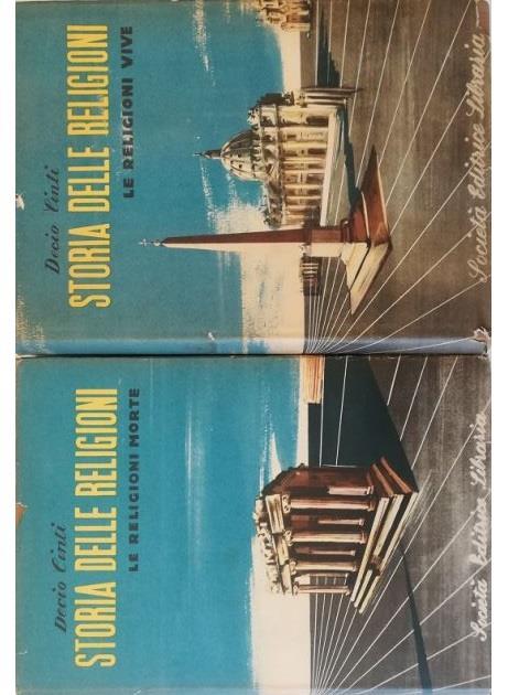 Storia delle religioni I culti di tutti i popoli antichi e moderni Mitologie, dottrine, riti, usanze - completo in 2 voll - Decio Cinti - copertina