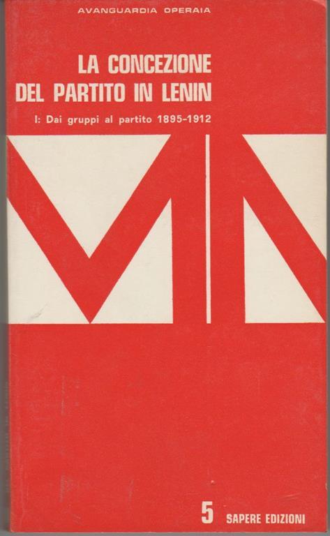 La concezione del partito in Lenin 1: dai gruppi al partito 1895-1912 A cura di Silverio Corvisieri (stampa 1974) - copertina