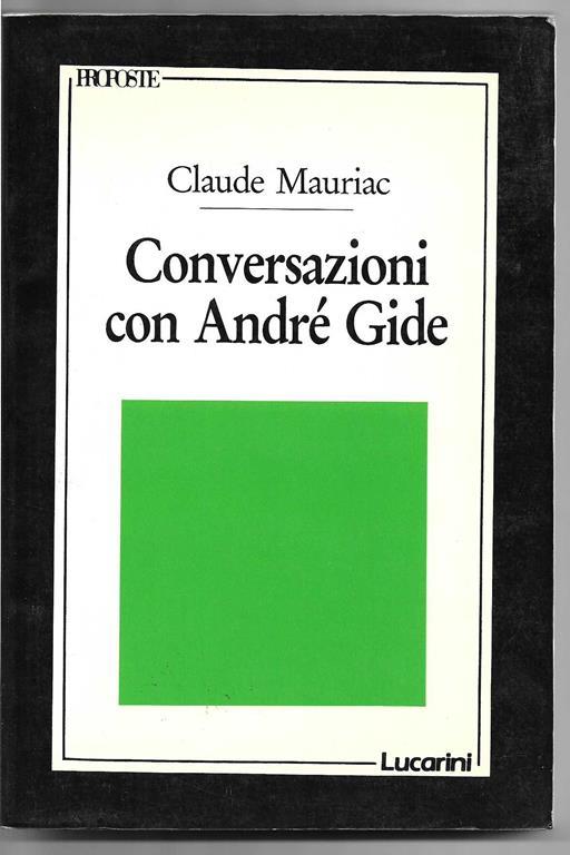 Conversazioni con André Gide (stampa 1991) - Claude Mauriac - copertina