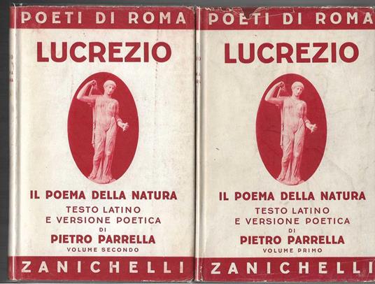 Il poema della Natura Testo latino e versione poetica di Pietro Parrella. Testo Latino A Fronte - Tito Lucrezio Caro - copertina