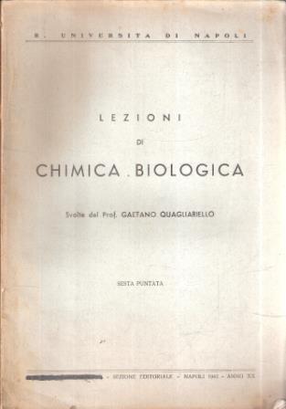Lezioni Di Chimica Biologica - Gaetano Quagliariello - copertina