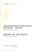 Testimonianze Di Devozione Popolare: Viarago. Pergine Nel Xvii Secolo