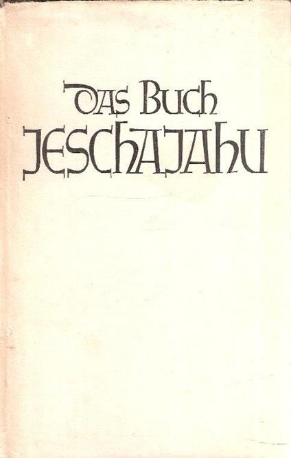 Das Buch Jeschajahu - Martin Buber - copertina