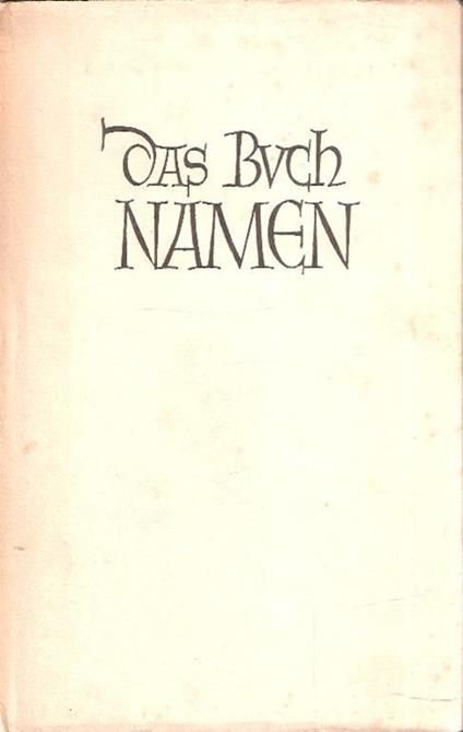 Das Buch Namen - Martin Buber - copertina