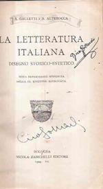 La Letteratura Italiana - Disegno Storico Estetico