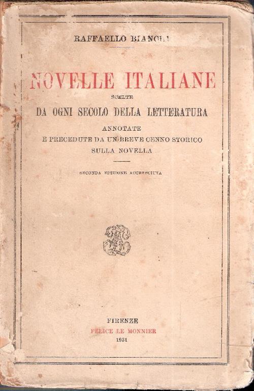 Novelle Italiane Scelte Da Ogni Secolo Della Letteratura - Enzo Bianchi - copertina