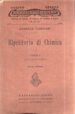 Ripetitorio Di Chimica Parte I - Giuseppe Tassinari - copertina