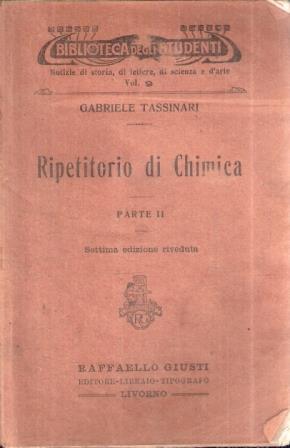 Ripetitorio Di Chimica Parte Ii - Giuseppe Tassinari - copertina