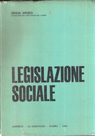 Legislazione Sociale - Giulio Arceci - copertina