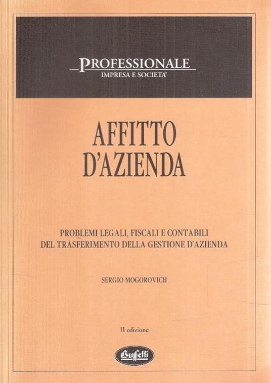 Affitto D'azienda - Sergio Mogorovich - copertina