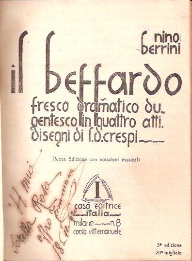 Il Beffardo Fresco Dramatico Dugentesco In Quattro Atti. Disegni Di F. D. Crespi - Nino Berrini - copertina