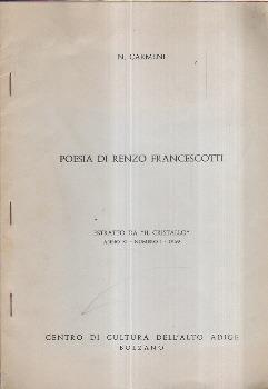 Poesia Di Renzo Francescotti - Nunzio Carmeni - copertina