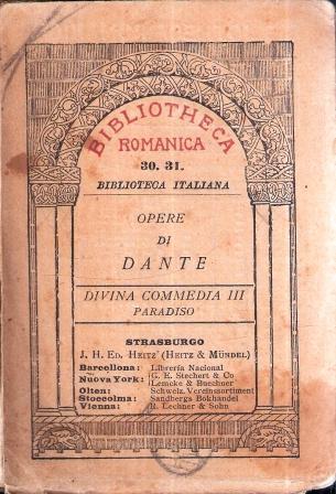 Divina Commedia Iii Paradiso - Dante Alighieri - copertina