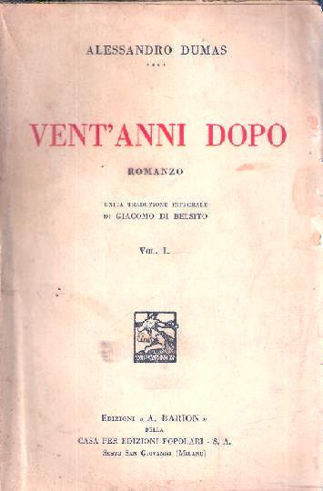 Vent'anni Dopo - Alexandre Dumas - copertina