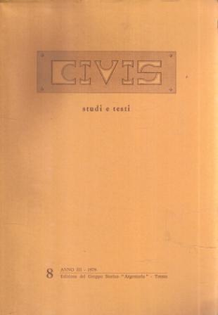 Civis Studi E Testi N. 8 - copertina