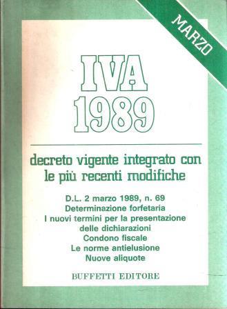 Iva 1989 Decreto Vigente Integrato Con Le Più Recenti Modifiche - copertina