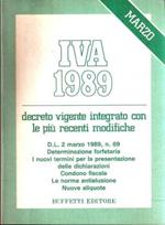 Iva 1989 Decreto Vigente Integrato Con Le Più Recenti Modifiche