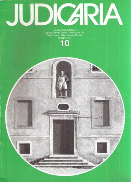 Judicaria N. 10 - copertina