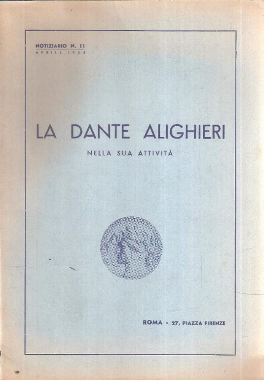 La Dante Alighieri Nella Sua Attività - copertina
