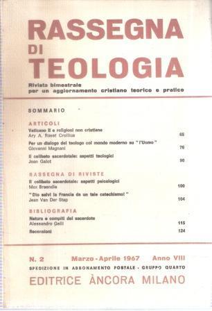 Rassegna Di Teologia N. 2/67 - copertina